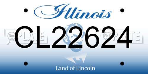 CL22624 Illinois License Plate