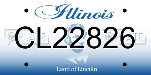 CL22826 Illinois License Plate
