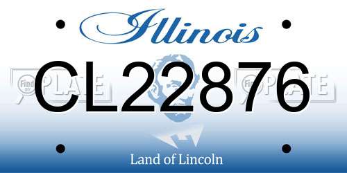 CL22876 Illinois License Plate