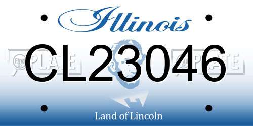 CL23046 Illinois License Plate