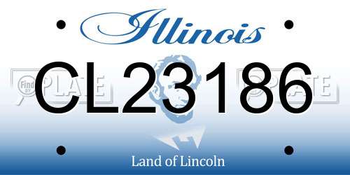 CL23186 Illinois License Plate