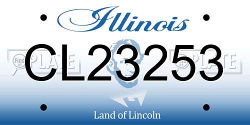 CL23253 Illinois License Plate