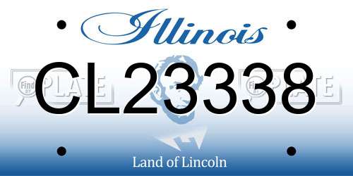 CL23338 Illinois License Plate