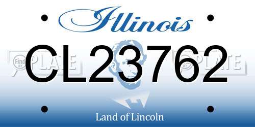 CL23762 Illinois License Plate