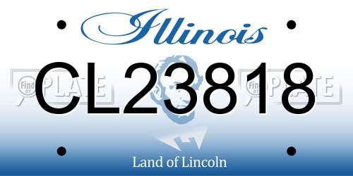 CL23818 Illinois License Plate