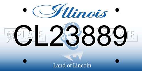 CL23889 Illinois License Plate