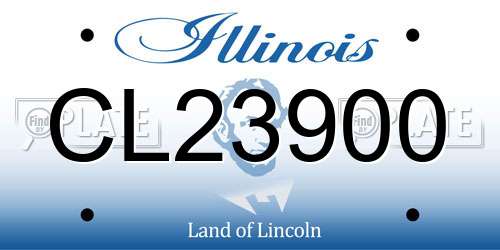 CL23900 Illinois License Plate