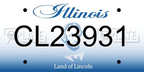 CL23931 Illinois License Plate