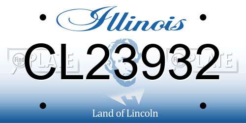 CL23932 Illinois License Plate