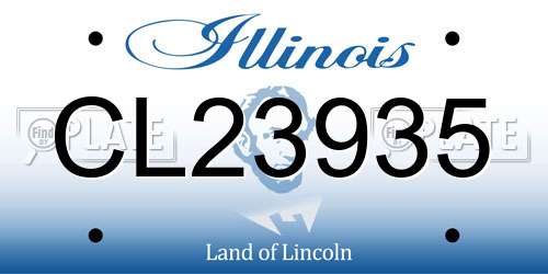 CL23935 Illinois License Plate