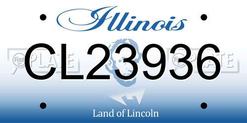 CL23936 Illinois License Plate