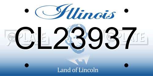 CL23937 Illinois License Plate