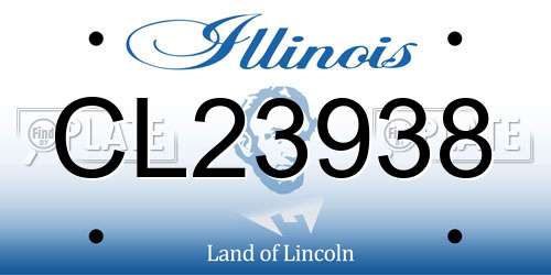CL23938 Illinois License Plate