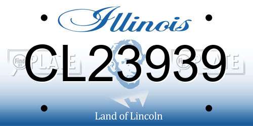 CL23939 Illinois License Plate