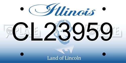 CL23959 Illinois License Plate