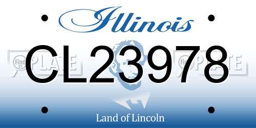CL23978 Illinois License Plate