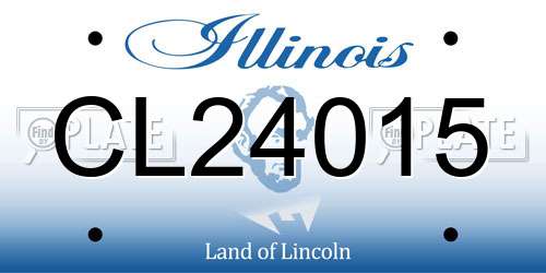 CL24015 Illinois License Plate
