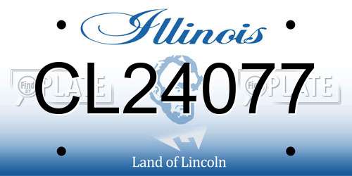 CL24077 Illinois License Plate