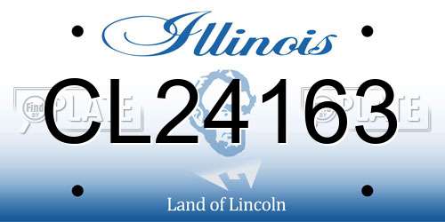CL24163 Illinois License Plate