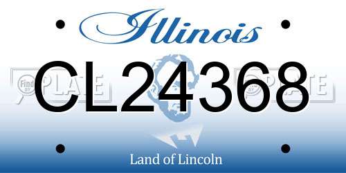 CL24368 Illinois License Plate