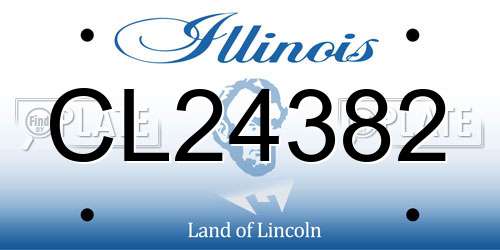 CL24382 Illinois License Plate