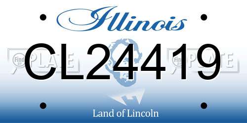 CL24419 Illinois License Plate