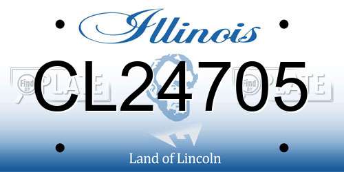 CL24705 Illinois License Plate