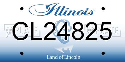 CL24825 Illinois License Plate