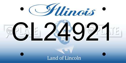 CL24921 Illinois License Plate