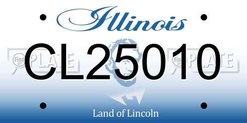 CL25010 Illinois License Plate