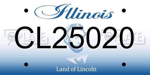 CL25020 Illinois License Plate