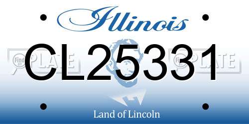 CL25331 Illinois License Plate