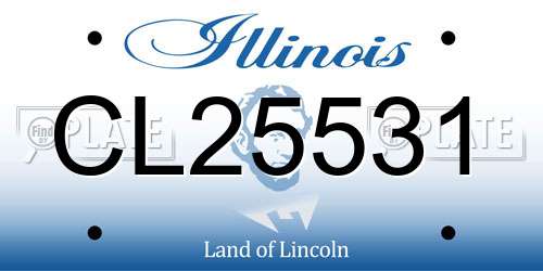CL25531 Illinois License Plate
