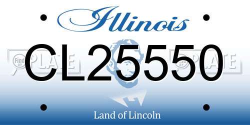 CL25550 Illinois License Plate