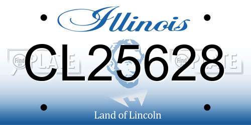 CL25628 Illinois License Plate