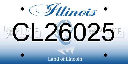 CL26025 Illinois License Plate