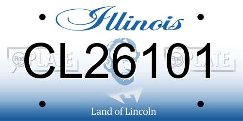 CL26101 Illinois License Plate