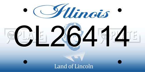 CL26414 Illinois License Plate