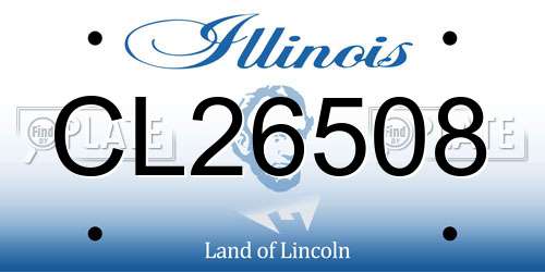CL26508 Illinois License Plate