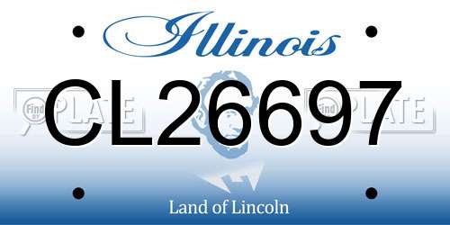 CL26697 Illinois License Plate