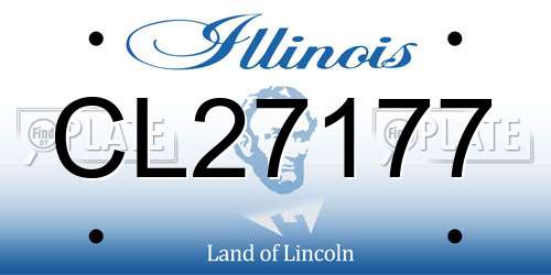CL27177 Illinois License Plate