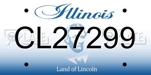 CL27299 Illinois License Plate