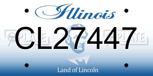 CL27447 Illinois License Plate