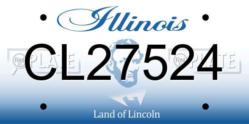 CL27524 Illinois License Plate