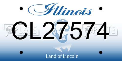 CL27574 Illinois License Plate