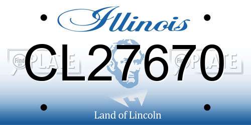 CL27670 Illinois License Plate