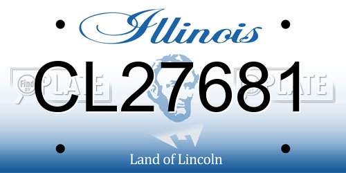CL27681 Illinois License Plate