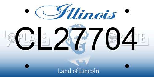 CL27704 Illinois License Plate