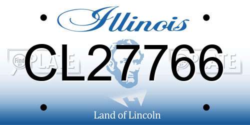 CL27766 Illinois License Plate