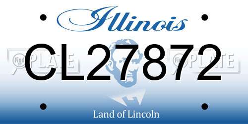 CL27872 Illinois License Plate